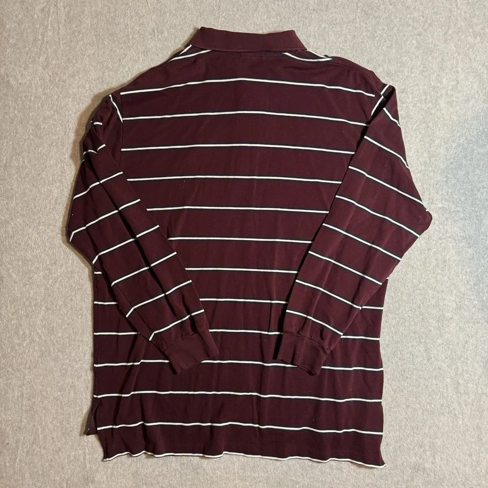 Polo Golf Ralph Lauren Shirt Mens Maroon XL Long Sleeve Rugby Golf Pine Valley